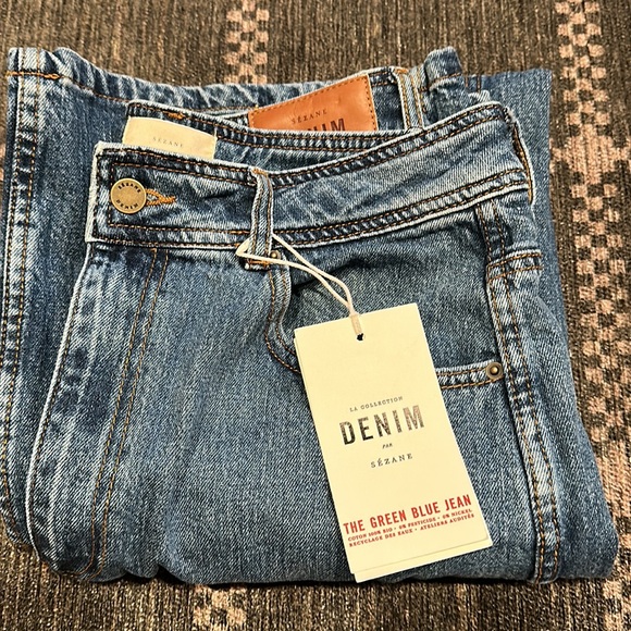 Sézane Le Crop Denim BNWT - Picture 3 of 7